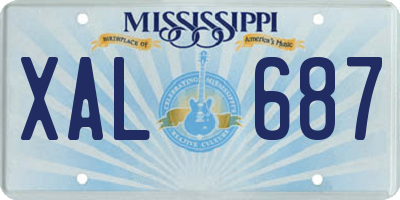 MS license plate XAL687