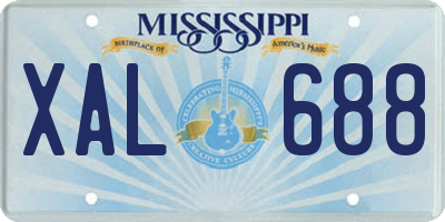 MS license plate XAL688
