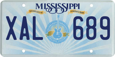 MS license plate XAL689