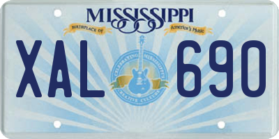 MS license plate XAL690