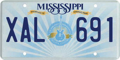 MS license plate XAL691