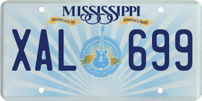 MS license plate XAL699
