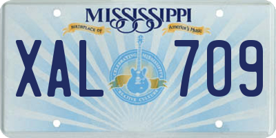 MS license plate XAL709