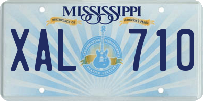 MS license plate XAL710