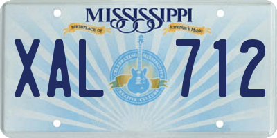 MS license plate XAL712