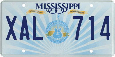 MS license plate XAL714