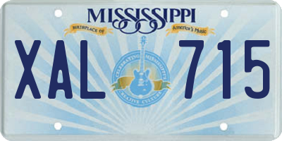MS license plate XAL715