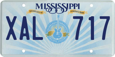 MS license plate XAL717