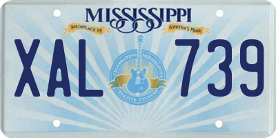 MS license plate XAL739
