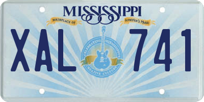 MS license plate XAL741