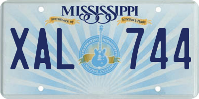 MS license plate XAL744