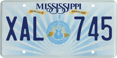 MS license plate XAL745