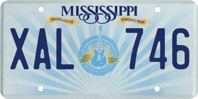 MS license plate XAL746
