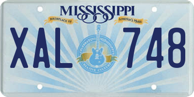 MS license plate XAL748