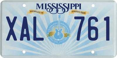 MS license plate XAL761
