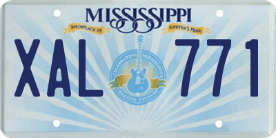 MS license plate XAL771