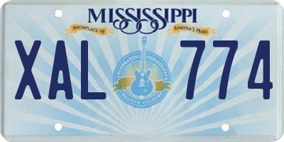 MS license plate XAL774
