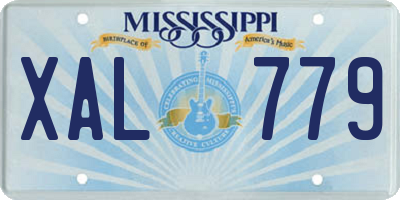 MS license plate XAL779