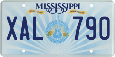 MS license plate XAL790