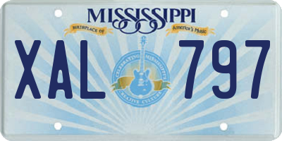 MS license plate XAL797