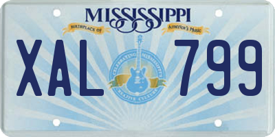 MS license plate XAL799