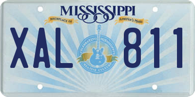 MS license plate XAL811