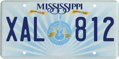 MS license plate XAL812