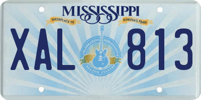 MS license plate XAL813