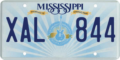 MS license plate XAL844