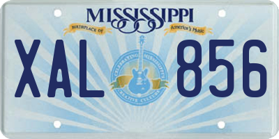 MS license plate XAL856
