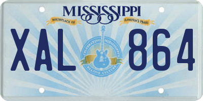 MS license plate XAL864