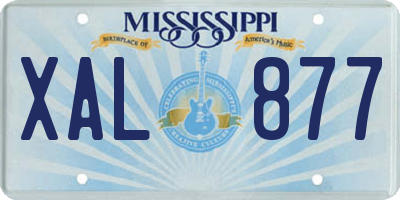MS license plate XAL877