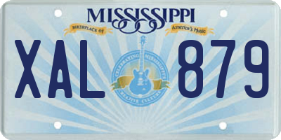 MS license plate XAL879