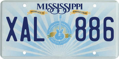 MS license plate XAL886