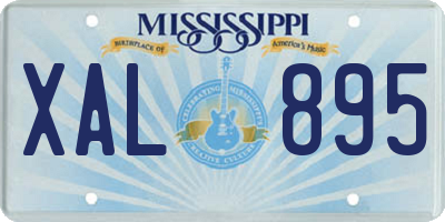 MS license plate XAL895