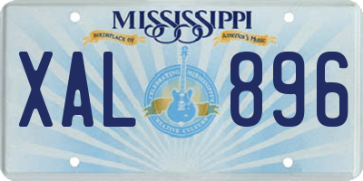 MS license plate XAL896