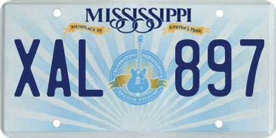 MS license plate XAL897