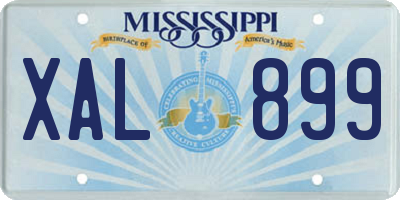 MS license plate XAL899