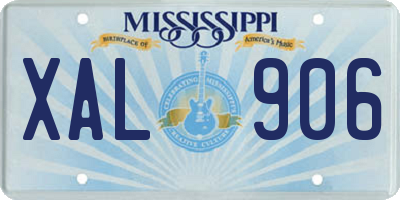MS license plate XAL906