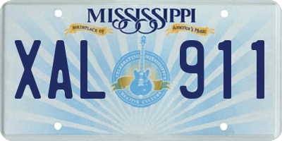 MS license plate XAL911