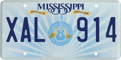 MS license plate XAL914