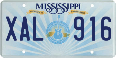 MS license plate XAL916