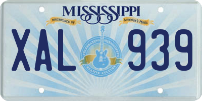 MS license plate XAL939