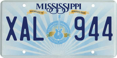 MS license plate XAL944