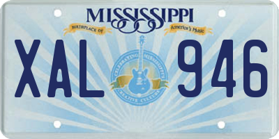 MS license plate XAL946