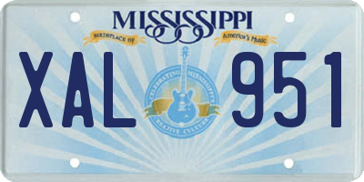 MS license plate XAL951