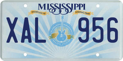 MS license plate XAL956