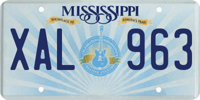 MS license plate XAL963