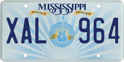 MS license plate XAL964