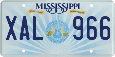 MS license plate XAL966